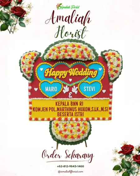 Papan Bunga Pernikahan Pusako